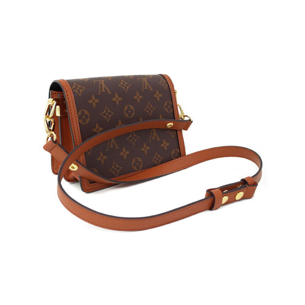 Louis Vuitton Dauphine Reverse Bag Shoulder Monogram Leather Brown